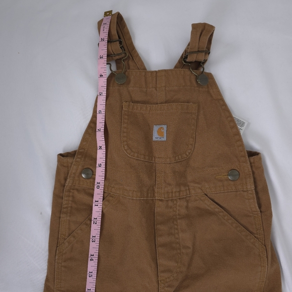 Carhartt 3T Boys Bib Overalls Tan - Picture 8 of 9